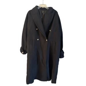 Ann Taylor Women’s Double Breasted Dolman Sleeve Coat Wool Blend XLP NWOT